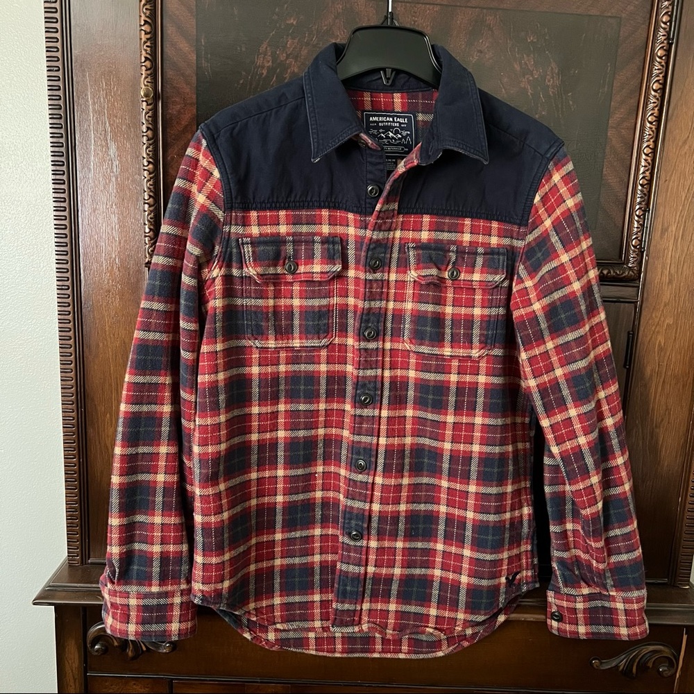 Mens American Eagle Outfitters Plaid Flannel Jacket/Shirt Size M